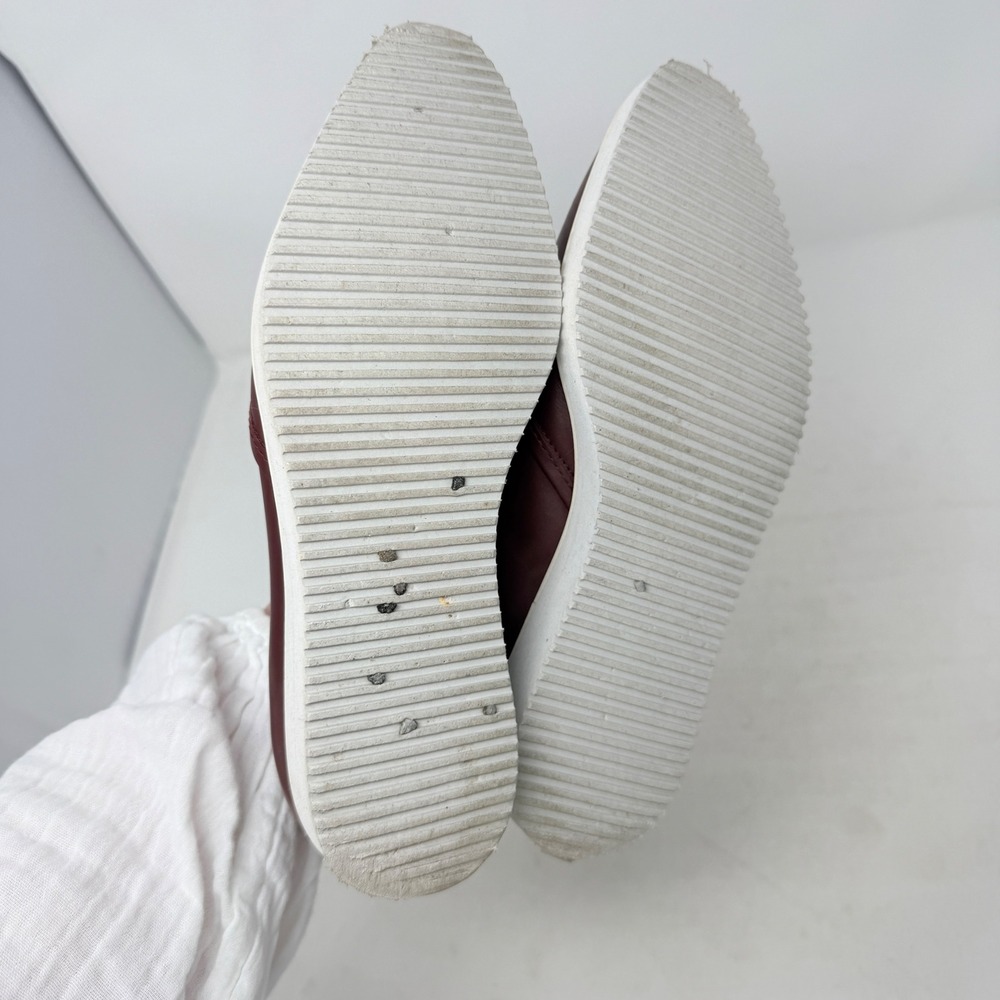 Everlane Street Shoe Burgundy Leather Pointed Toe Platform Slip On‎ Size 6.5 - Picture 7 of 9